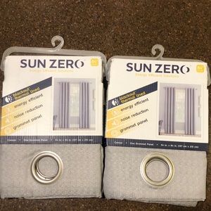 New In Original Packaging Sun Zero Blackout Curtains in Light Grey